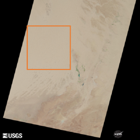 Landsat 8 LandsatLook image Path 195 Row 38-39 Acquired 11 Aug 2020 with ROI indicated