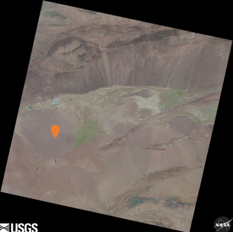 Landsat 8 LandsatLook Image Path 137 Row 32 Acquired 01 May 2020 with ROI indicated