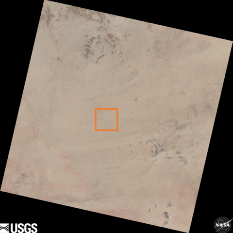 Landsat 8 LandsatLook Image Path 190 Row 45 Acquired 09 Sep 2020 with ROI indicated