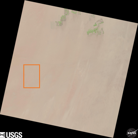 Landsat 8 LandsatLook Image Path 177 Row 45 Acquired 13 Aug 2020 with ROI indicated