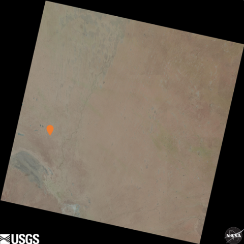 Landsat 8 LandsatLook Image Path 97 Row 80 Acquired 29 Aug 2020 with ROI indicated