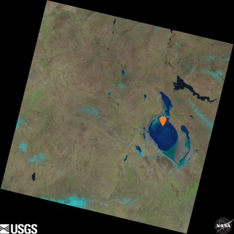Landsat 8 LandsatLook Image Path 177 Row 33 Acquired 22 Mar 2020 with ROI indicated